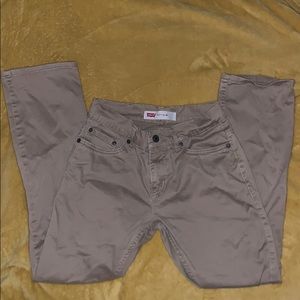 levi lowrise tan jeans